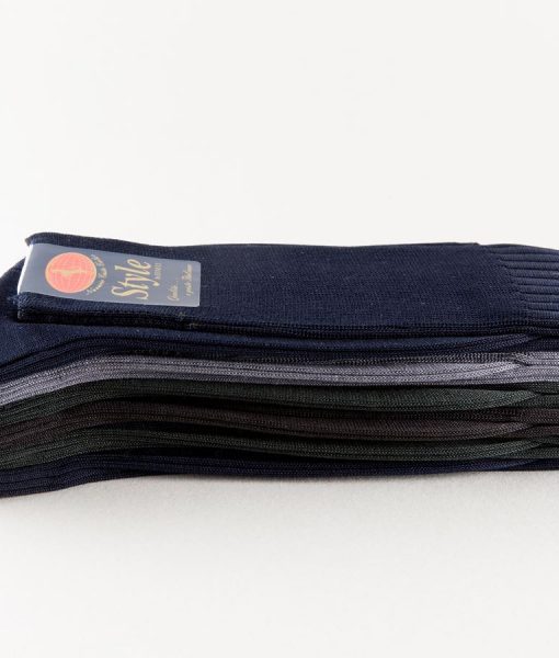 Infinity 12 Paia Calze Corte Uomo In Puro Cotone Filo Di Scozia, Made In Italy, Colori Blu, Nero E Antracite