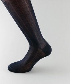 Alternative view of Calze Uomo 100% Cotone Filo di Scozia lungo costa 118DC/BLU